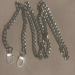 Silver Chain bag chain 47”